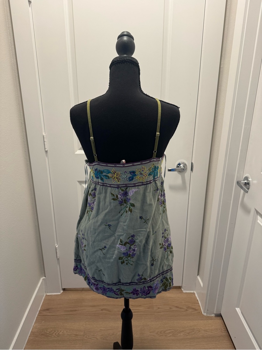 Free People Mint Green Floral Mini Dress - Picture 8 of 8
